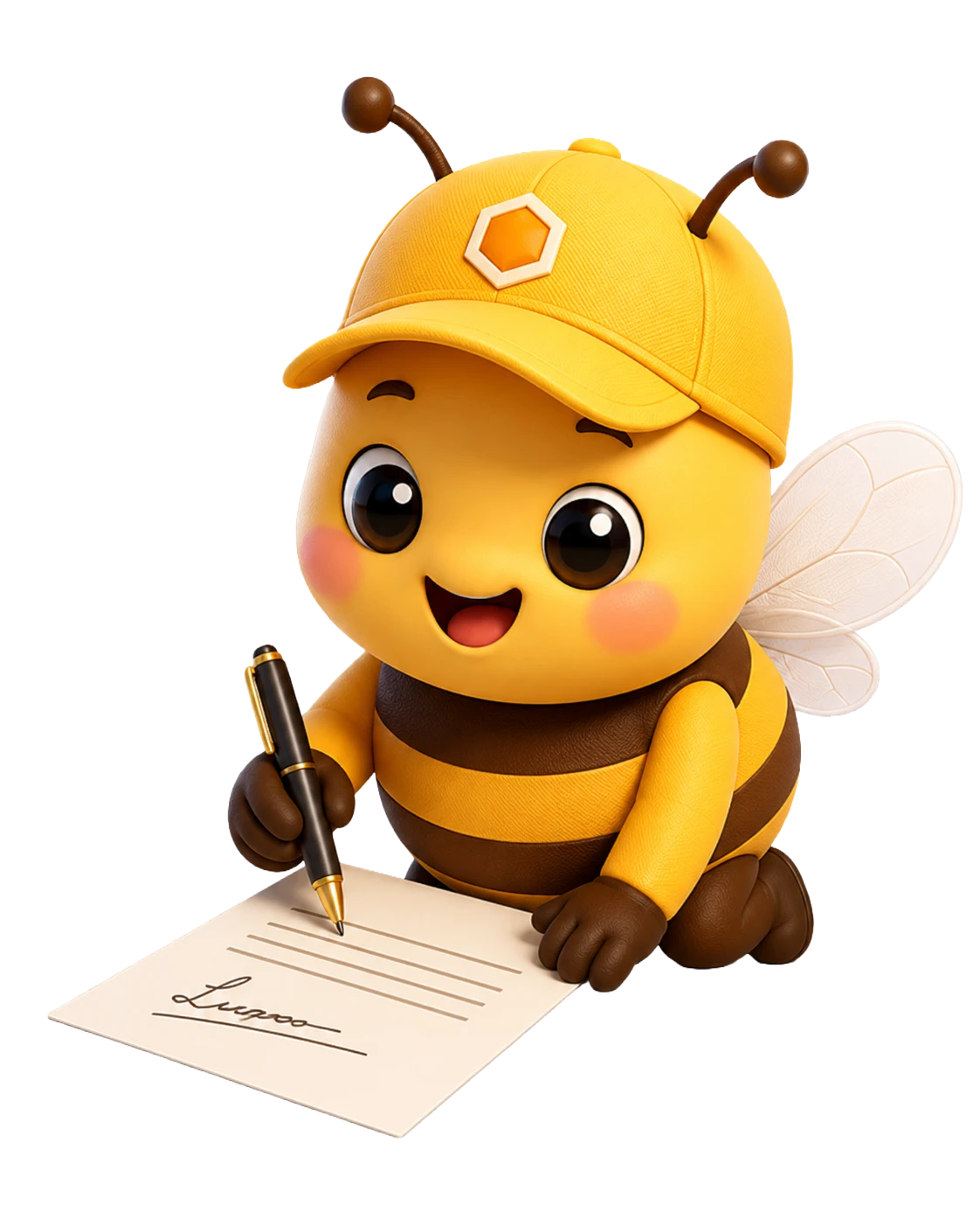 Rookie Bee signing the Luzora manifesto