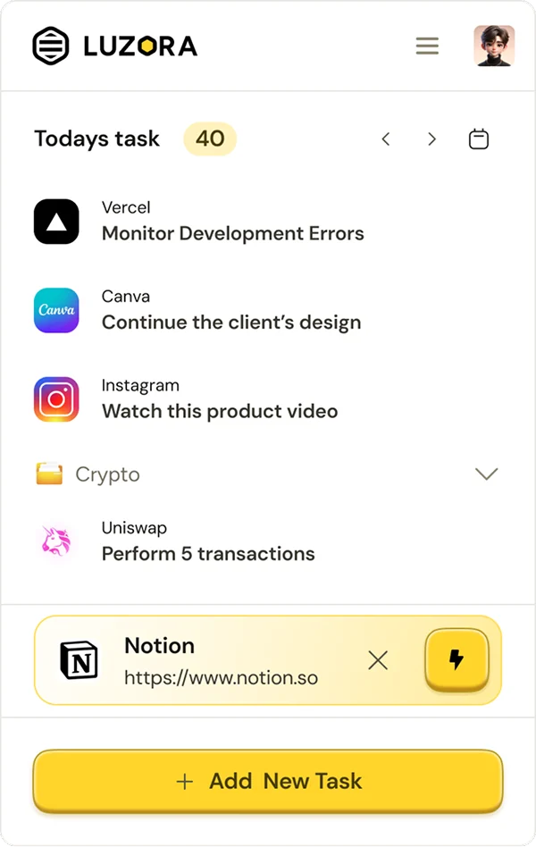 Luzora task list